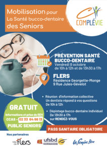 Affiche atelier sensibilisation à la santé bucco-dentaire des seniors